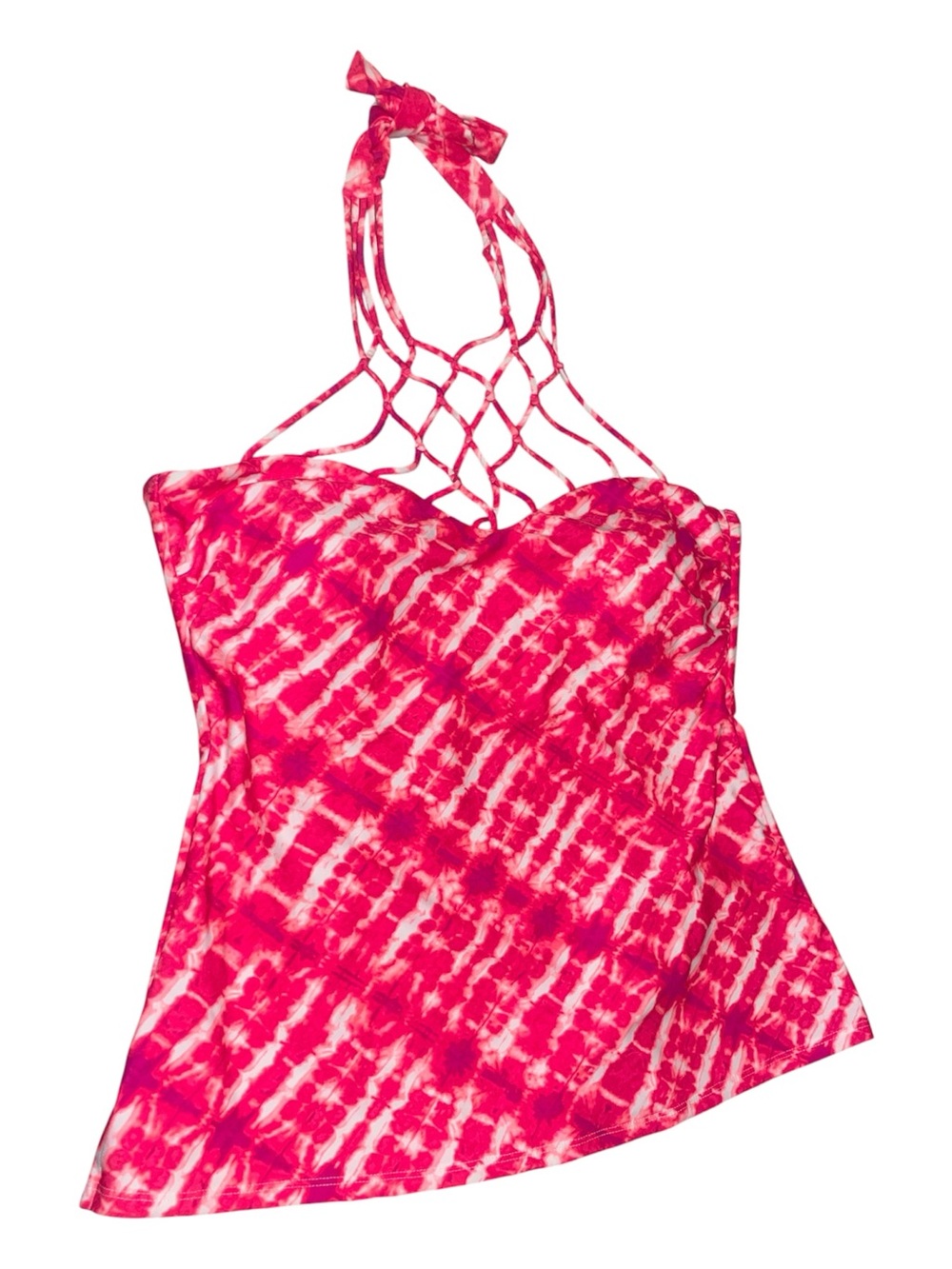 Island Escape Tie-Dye Halter Tankini Top